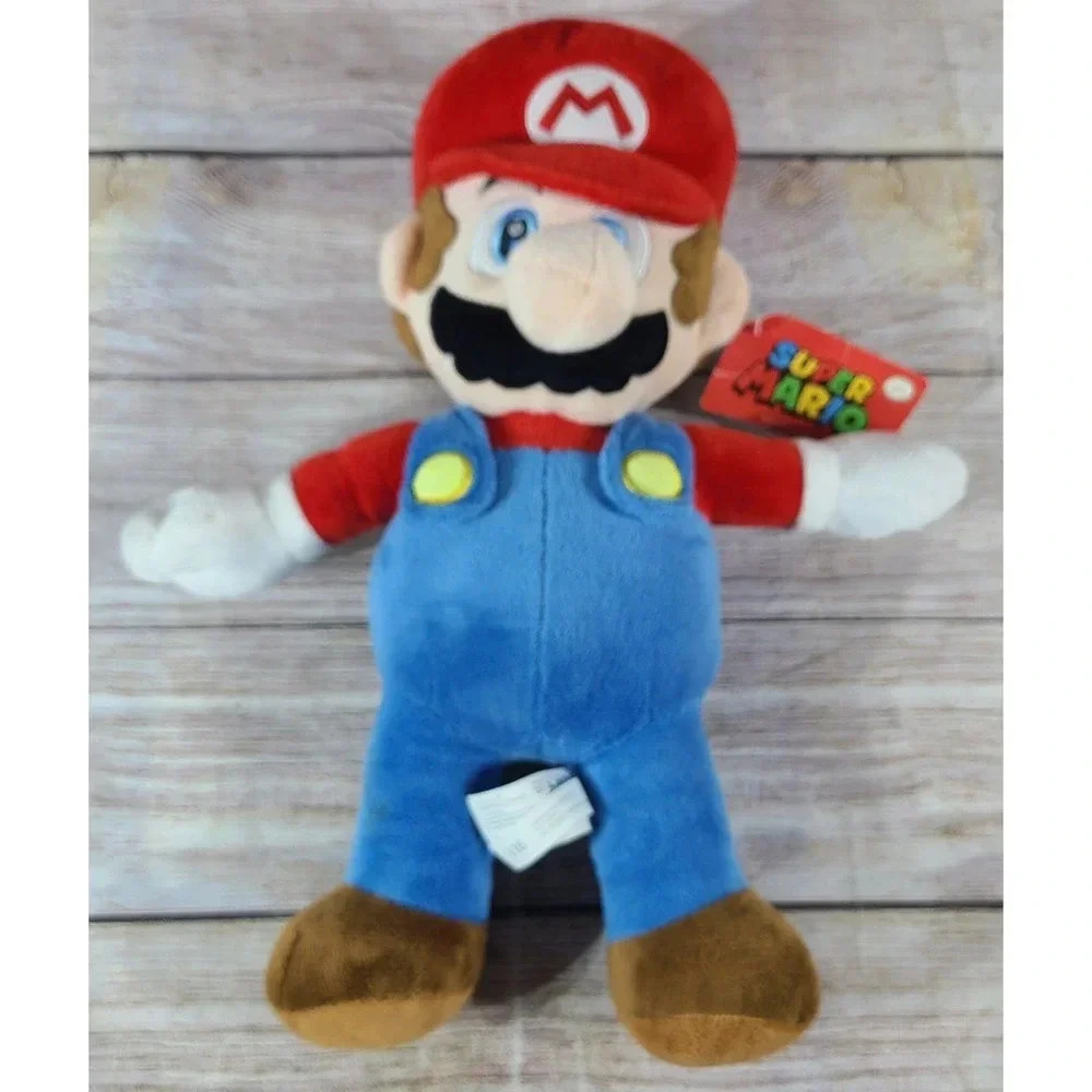 Nintendo Super Mario Plush Mario Stuffed Doll Toy Red Blue Good Stuff 15" 2016